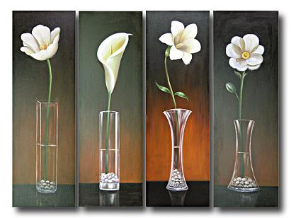 Dafen Oil Painting on canvas flowers -set090